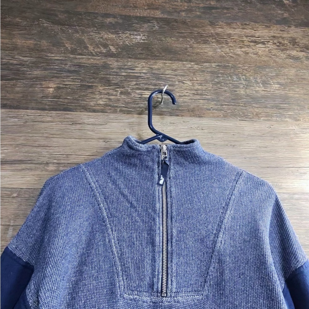Vineyard Vines Heathered Blue Quarter-Zip Hoodie - Picture 6 of 11
